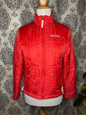 Spyder Red Quilted Women's Puffer Jacket